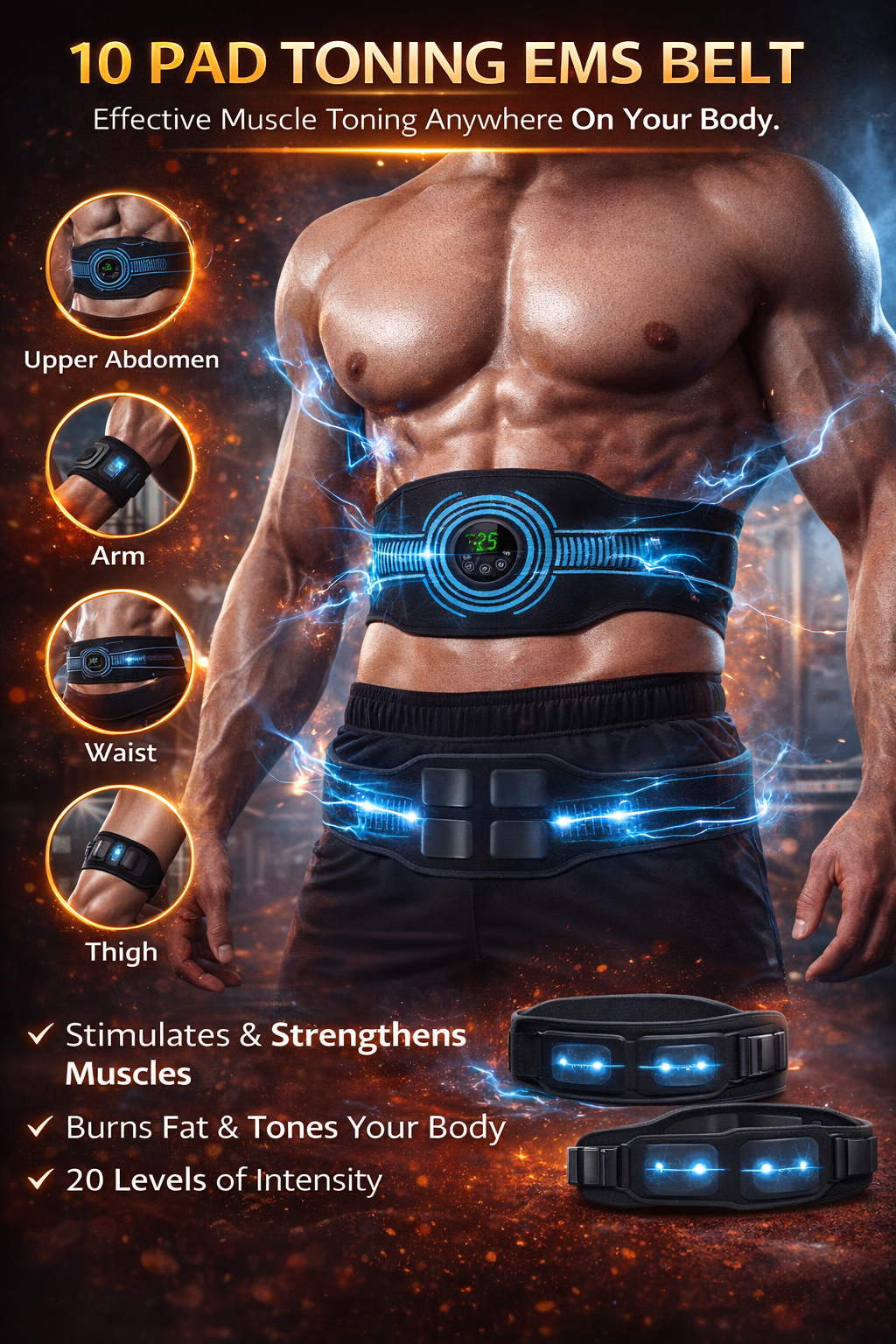 Ceinture Abdos EMS™ – Brûle Graisse & Tonifie™