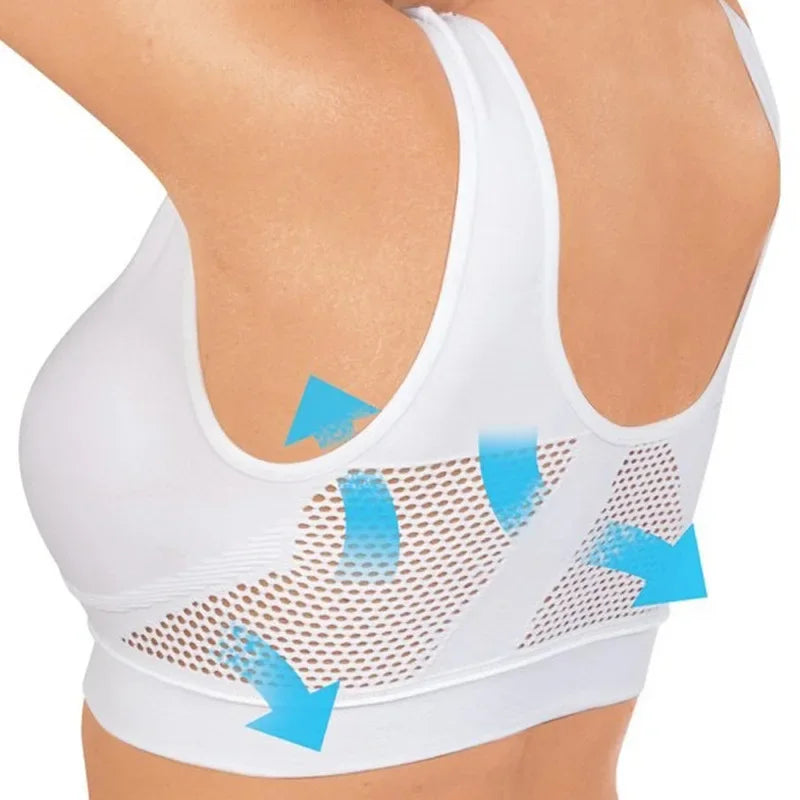 Brassière Sport Femme Respirante avec Maintien Renforcé