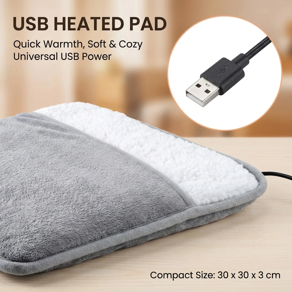 Chauffe-Pieds Électrique USB Douillet – Hiver Confort