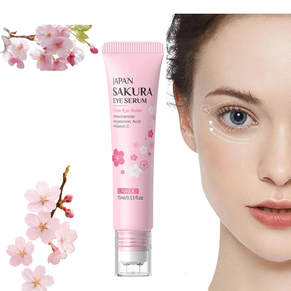 **Sérum Yeux Sakura Roller – Hydratation & Anti-Cernes 15ml**