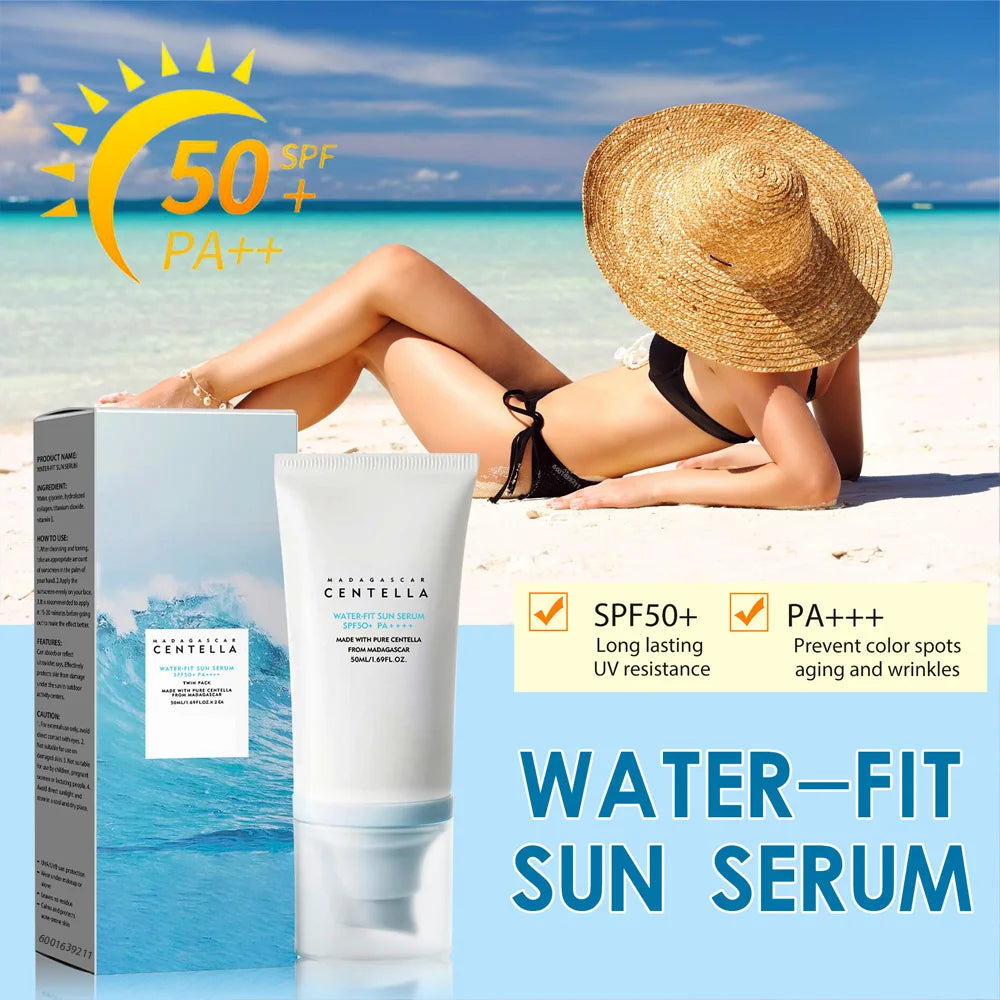 **Crème Solaire Coréenne SPF50+ – Waterproof & Hydratante 50ML**