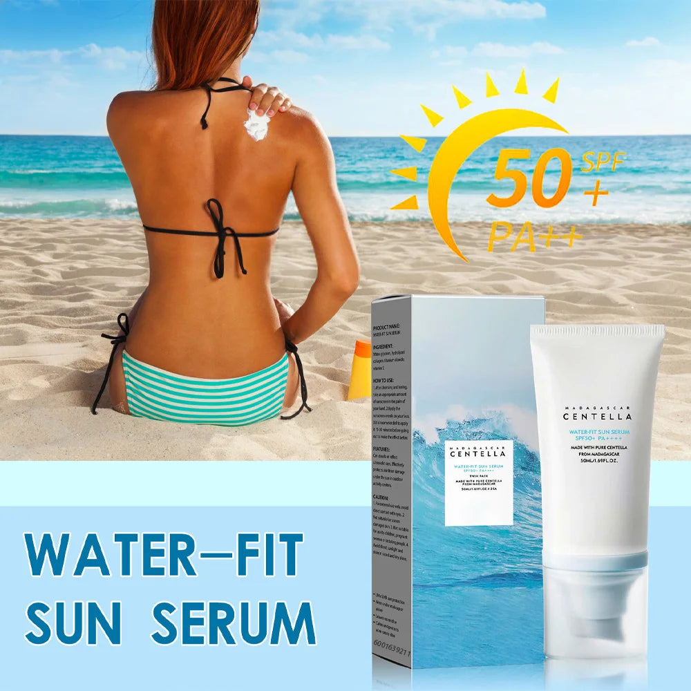 **Crème Solaire Coréenne SPF50+ – Waterproof & Hydratante 50ML**