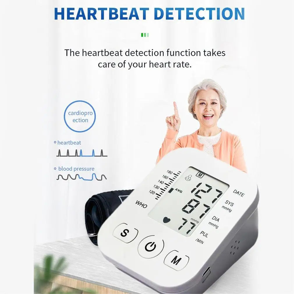 **Tensiomètre Électronique Bras LCD – Mesure Précise Tension & Pouls**