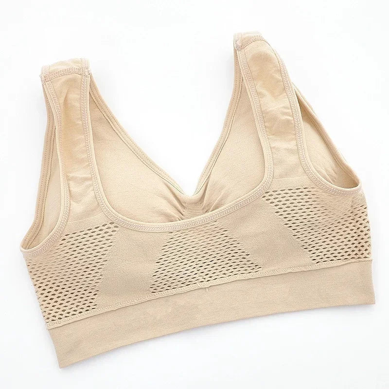 Brassière Sport Femme Respirante avec Maintien Renforcé