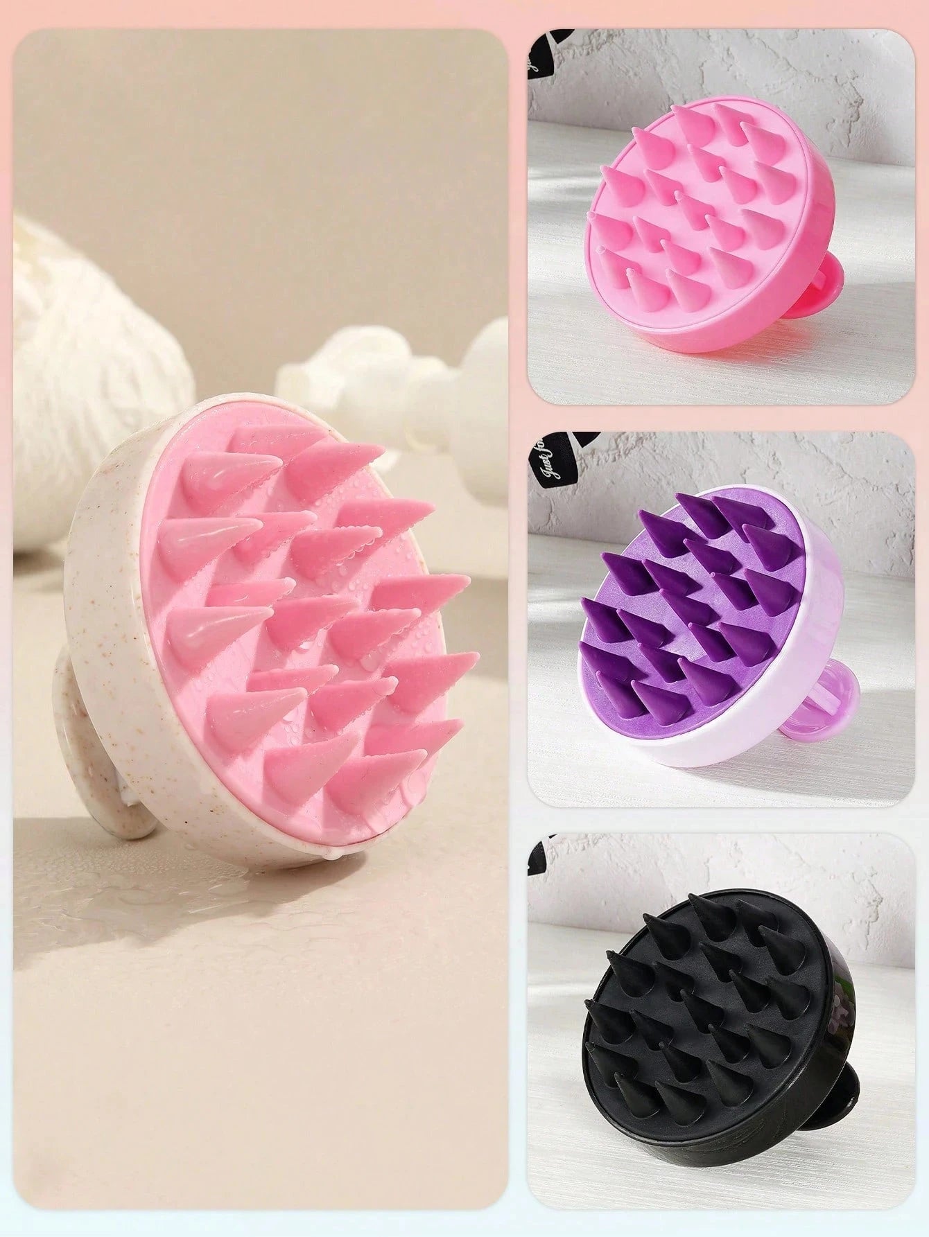 Brosse Massage Cuir Chevelu Silicone